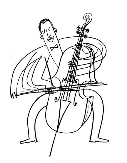 Виолончель рисунок