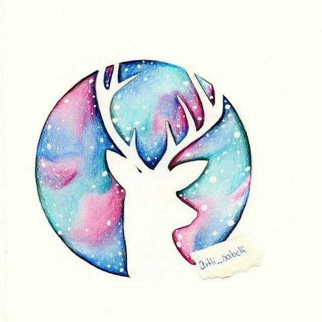 Рисунок космос для срисовки