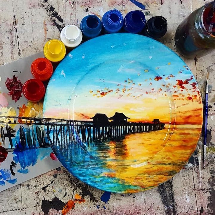 Рисование акрилом на холсте