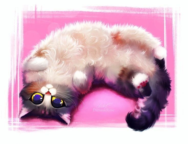 Милые котики арт