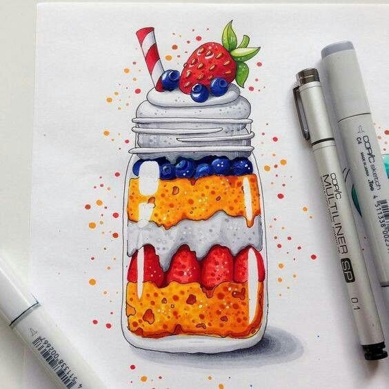 Рисование скетчей маркерами
