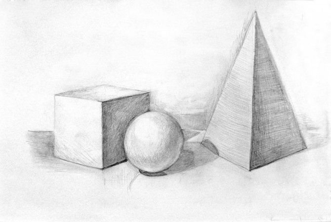 Натюрморт рисунок карандашом
