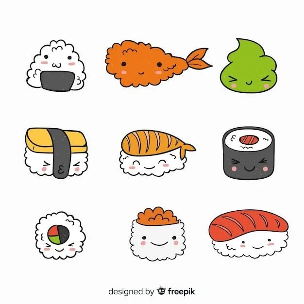 Маленькие рисунки суши