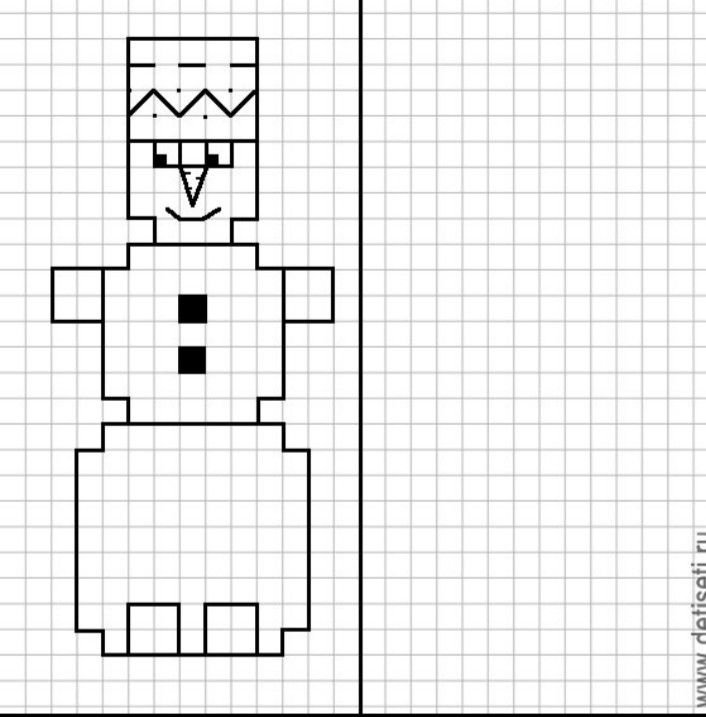 Перерисовать рисунок по клеткам