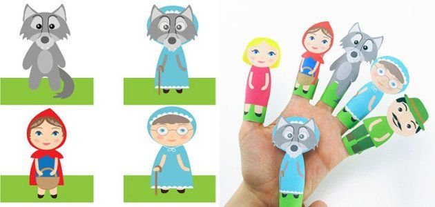 Пальчиковые куклы из бумаги