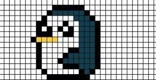 Маленькие пингвинчики по клеткам