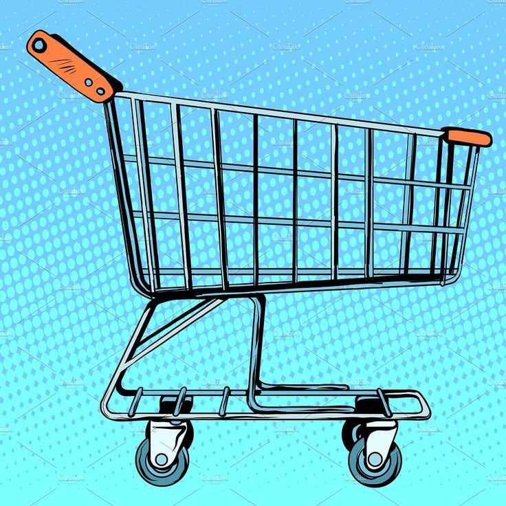 Нарисовать тележку для продуктов