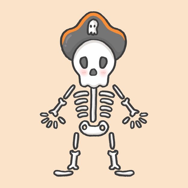 Скелет пират рисунок