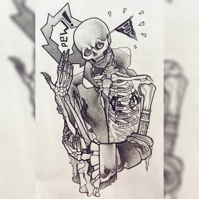 Рисунки скелетов карандашом пиратов в космосе