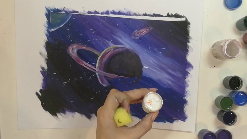 Рисование для малышей космос