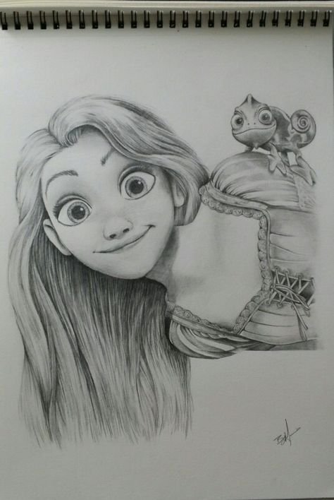 Рапунцель для срисовки