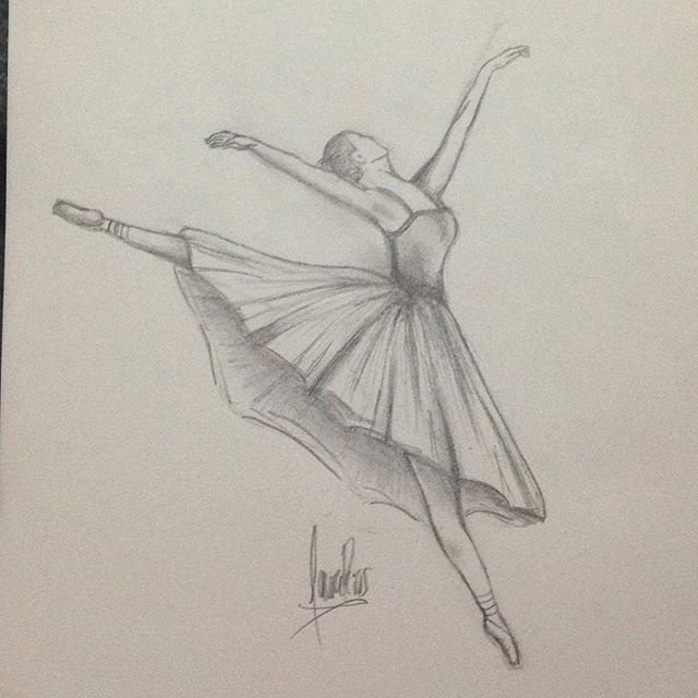 Балерина рисунок карандашом