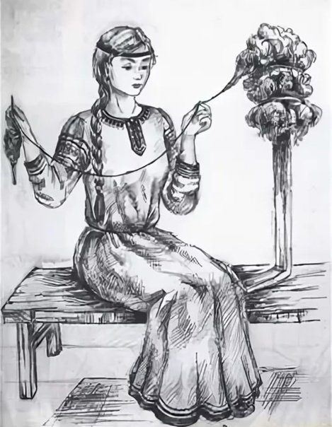 Девица рисунок