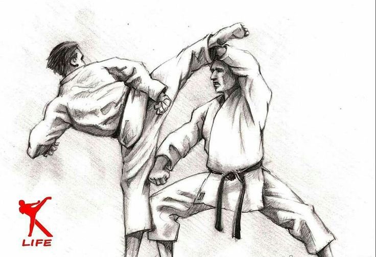 Карате иллюстрация