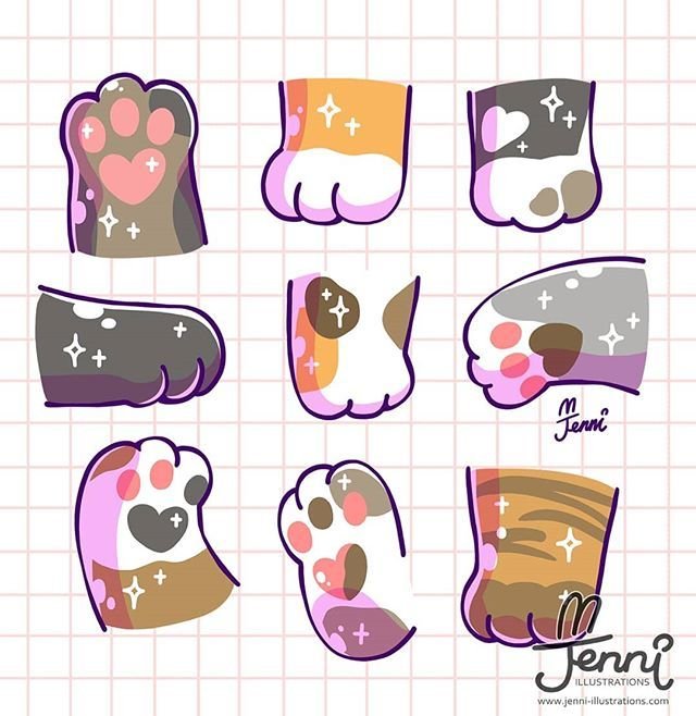 Лапка котика рисунок