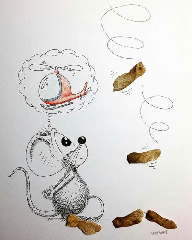 Мышка рисунок карандашом