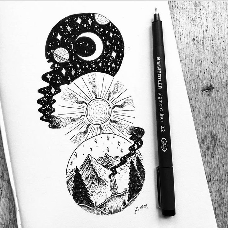 Рисунки линером