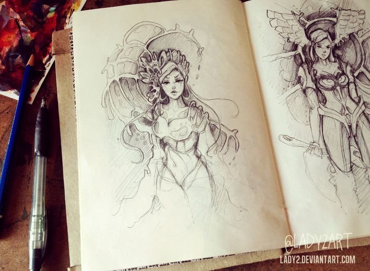 Рисунки в скетчбуке