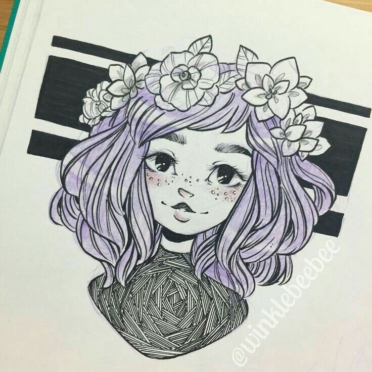 Рисунки для скетчбука девушки