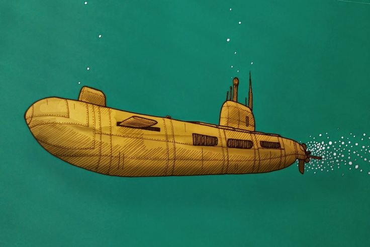 Подводная лодка мультяшная