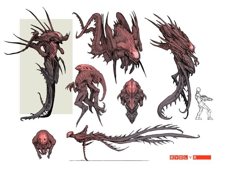 Evolve Stage 2 монстры концепты