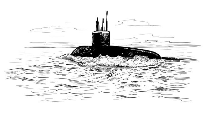 Подводная лодка гравировка