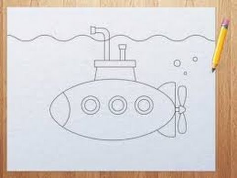 Рисование подводная лодка в подготовительной группе