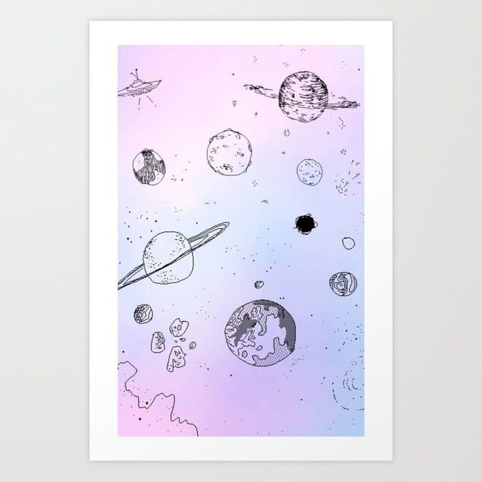 Космические рисунки для срисовки