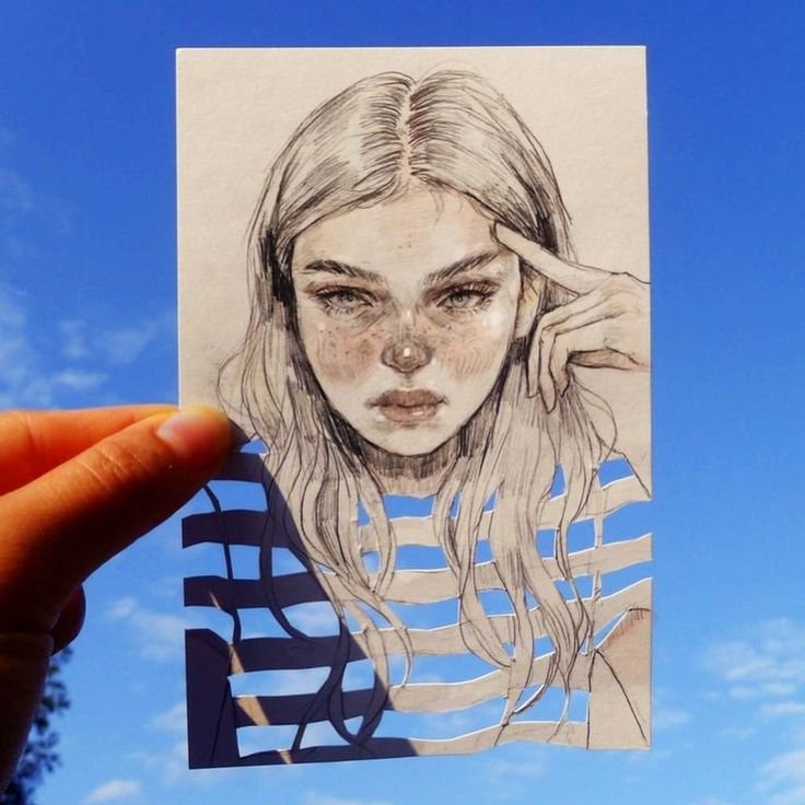 Рисунок девушки карандашом