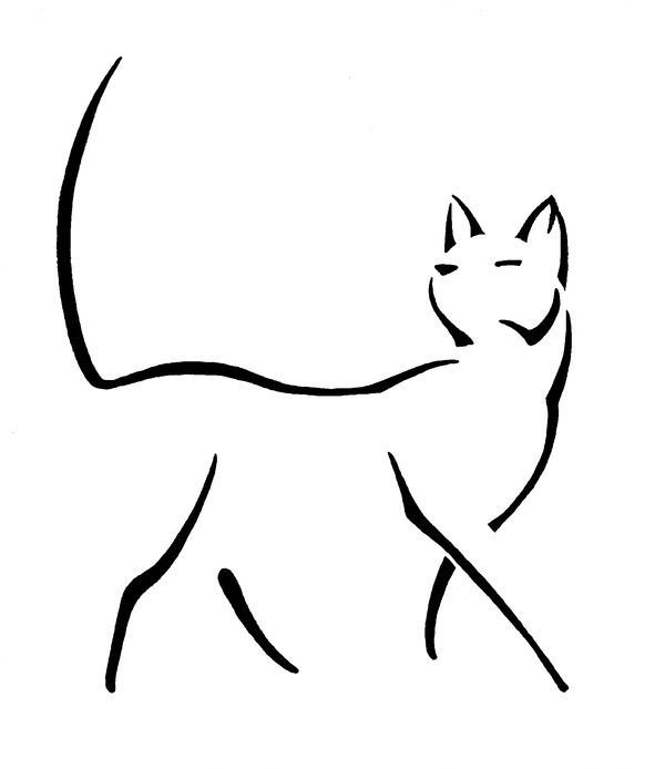 Изящный силуэт кошки