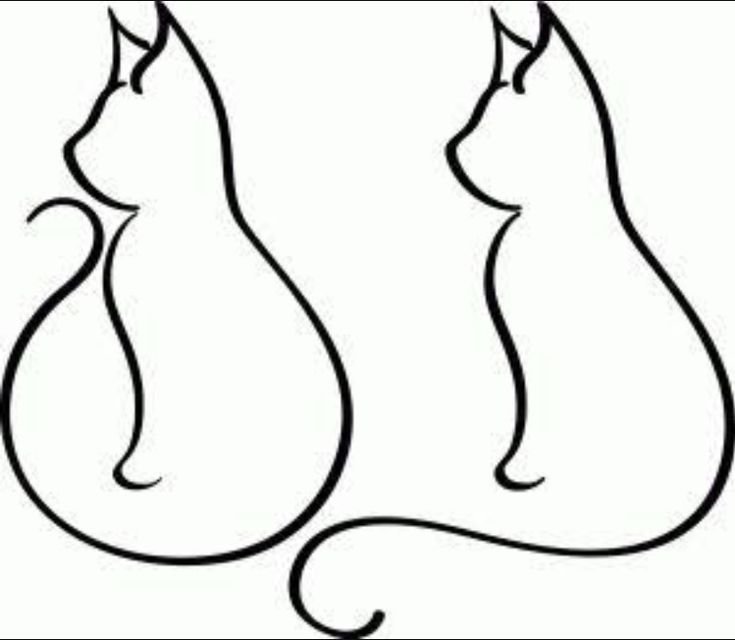 Силуэт котенка