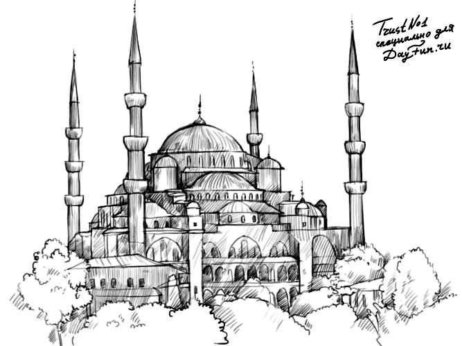 Мечеть рисунок