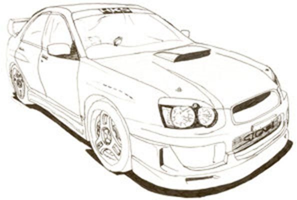 Раскраска Субару WRX