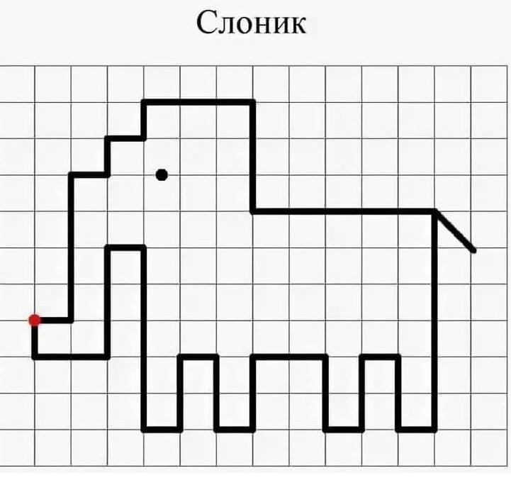 Рисование по клеточкам для детей