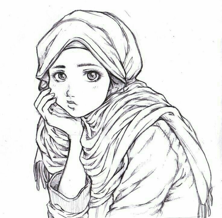 Рисунок девочки карандашом