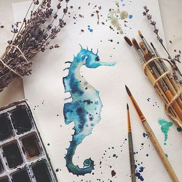 Рисунки красками сложные