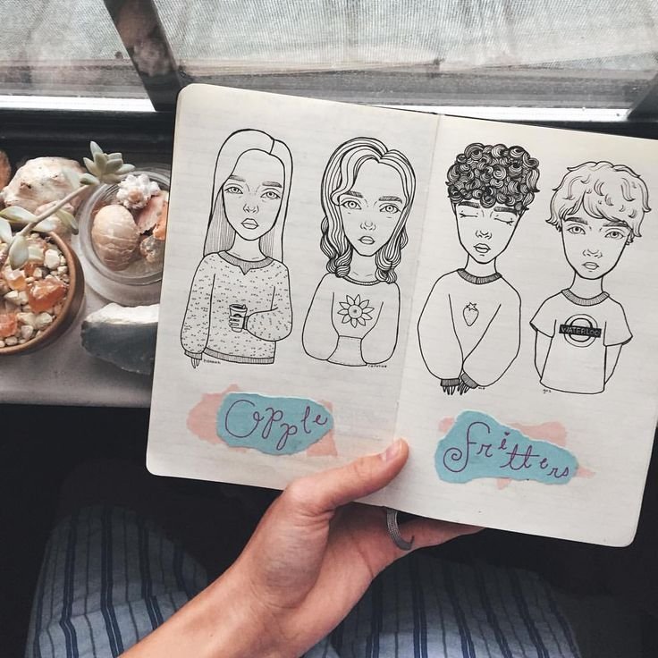 Рисунки в скетчбук люди