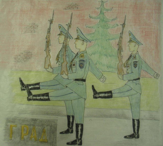 Рисунок солдатские будни