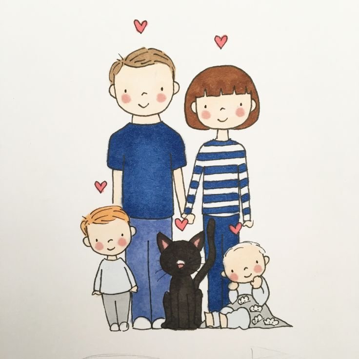 Детские семейные рисунки