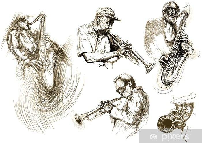 Музыканты в графике