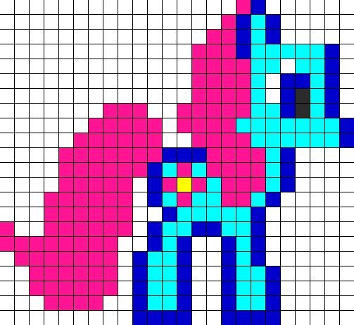 Лошадь по клеточкам легко и красиво