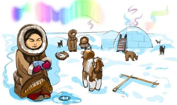 Эскимосы в Арктике
