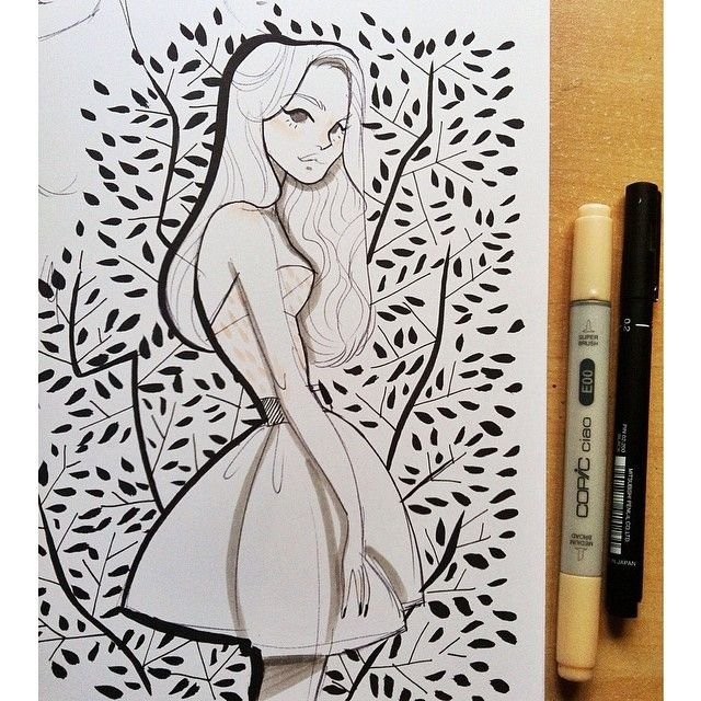 Рисунки в скетчбук Sibylline Meynet