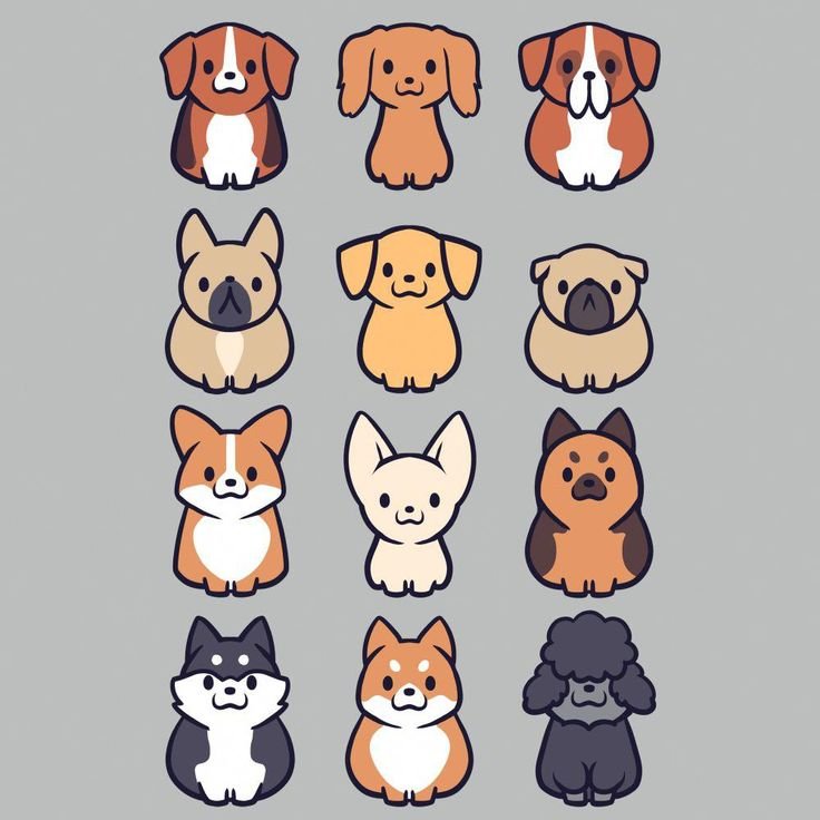 Корги рисуночек миленький