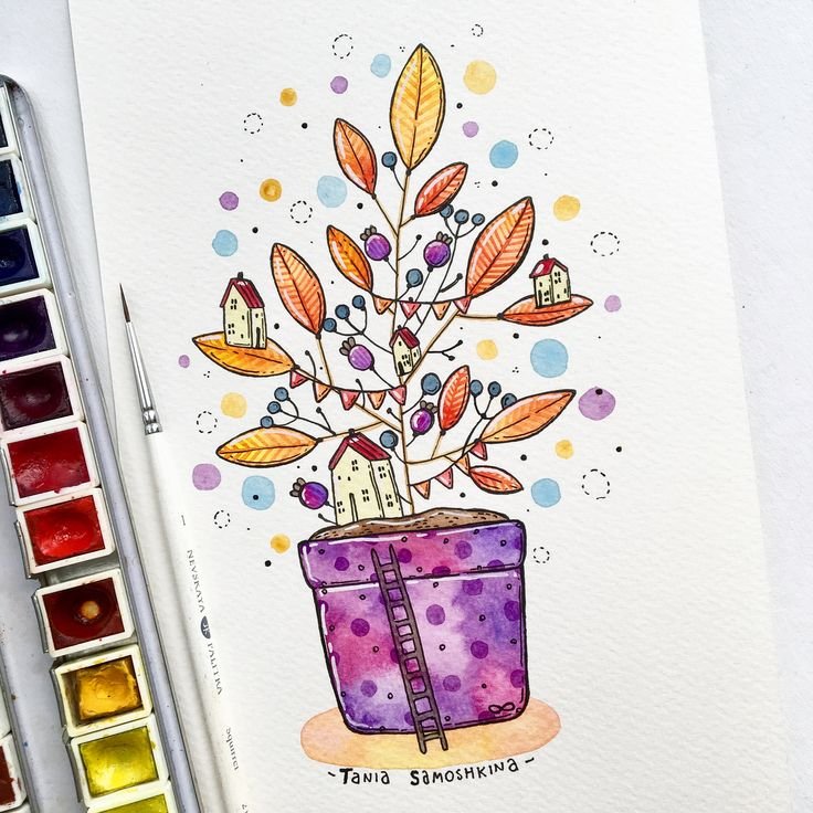 Идеи для рисунков маркерами