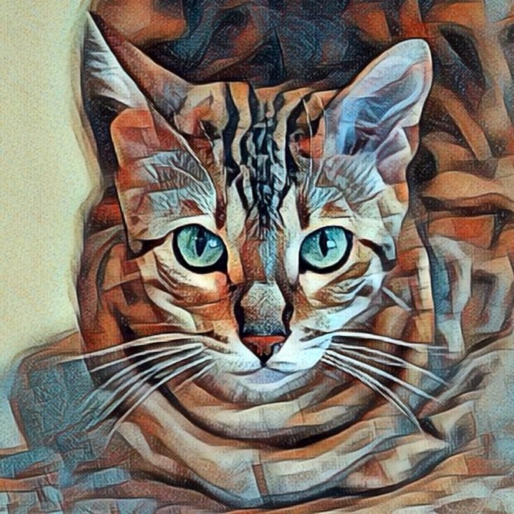Бенгальская кошка акварель