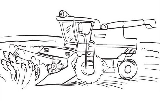 Комбайн John Deere раскраска