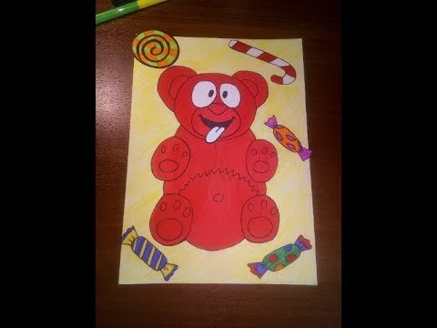 ЖЕЛЕЙНЫЙ медведь Валера рисунок