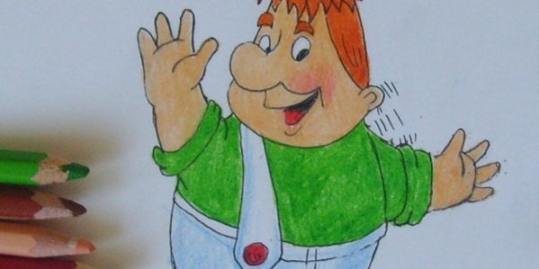 Карлсон рисунок для детей