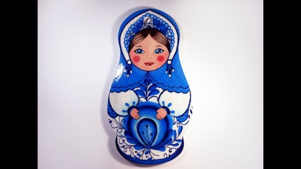 Матрешка роспись полуфаянс Гжель
